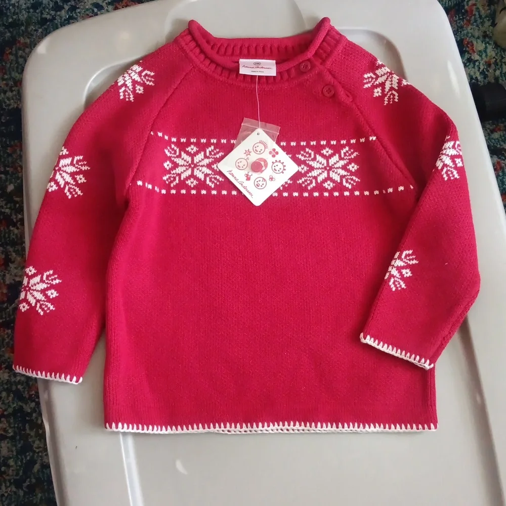 Hanna Andersson red holiday sweater